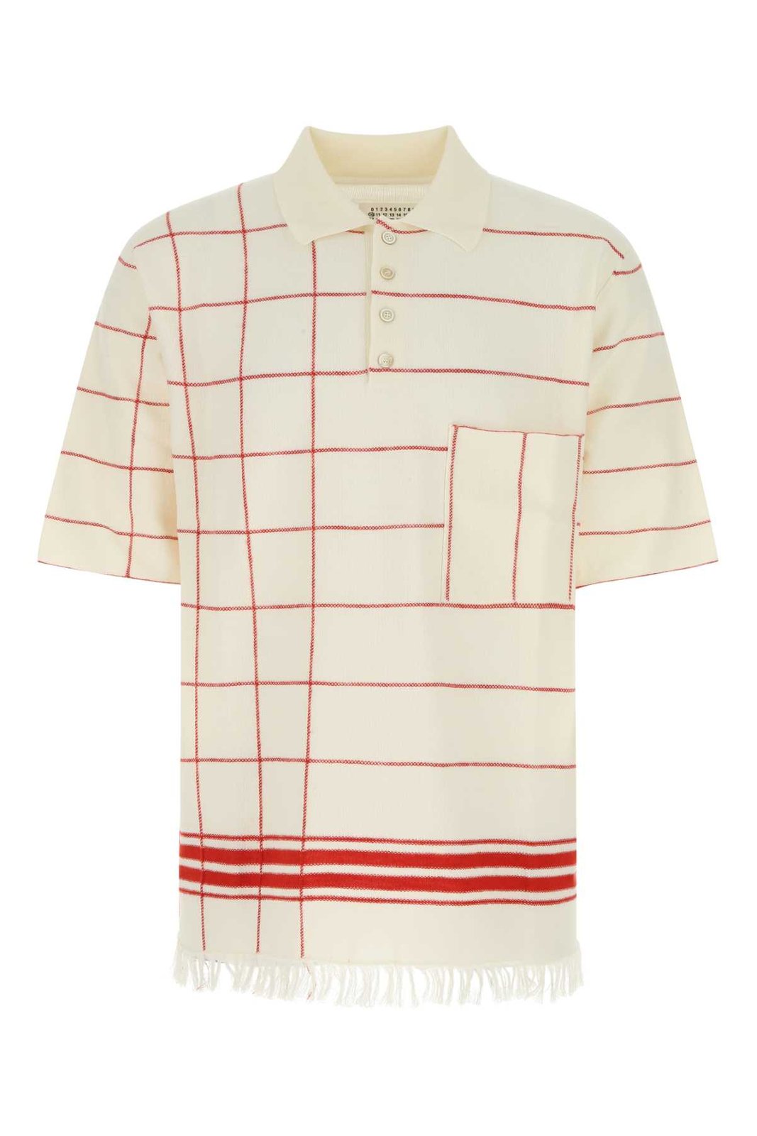 Maison Margiela Striped Short-Sleeved Polo Shirt