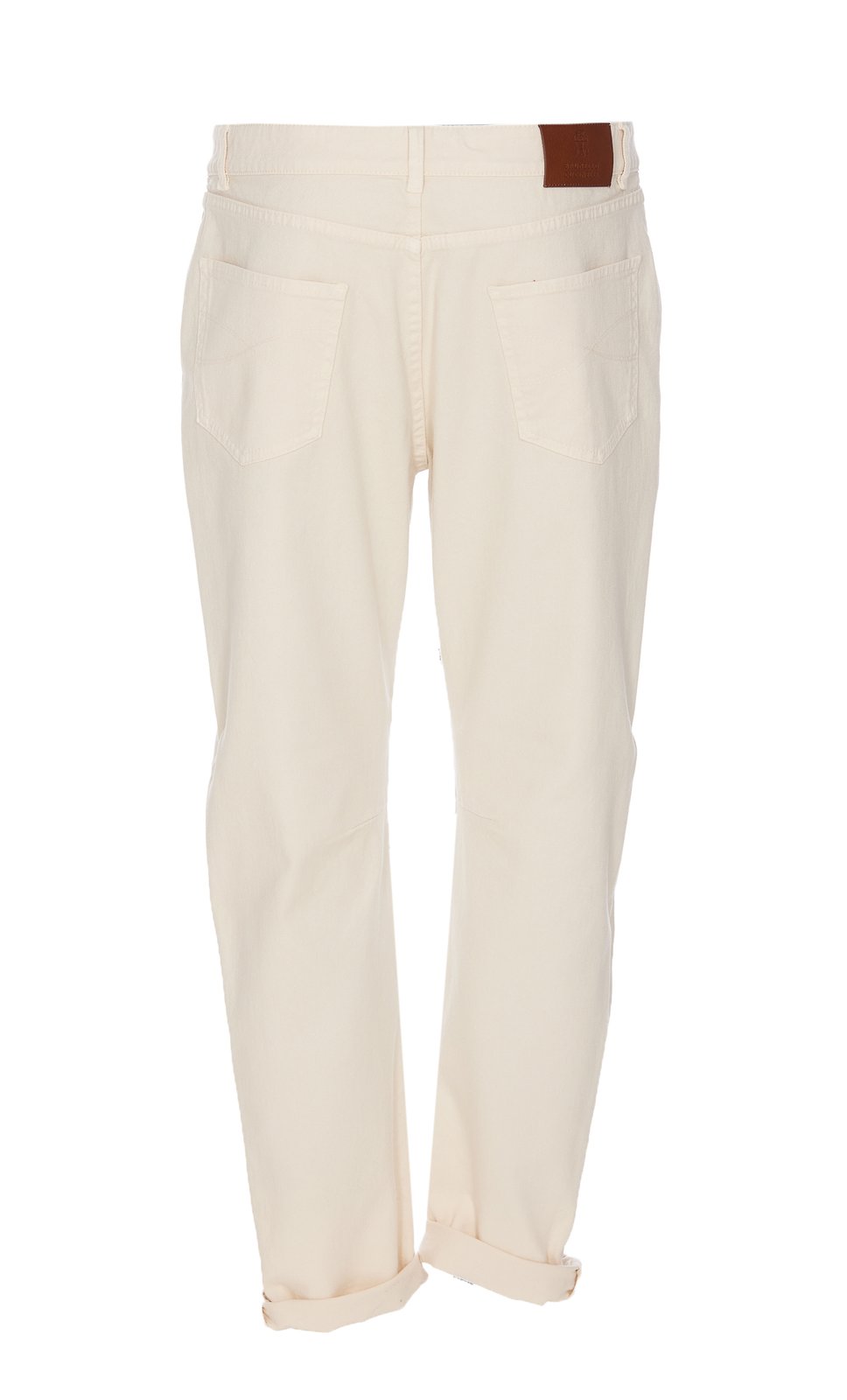 Brunello Cucinelli Logo Patch Straight Leg Jeans