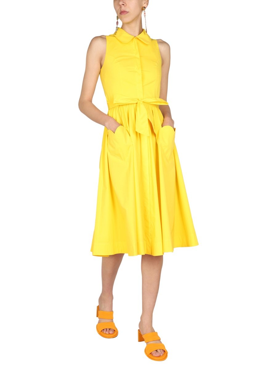 Moschino Sleeveless Tied Waist Midi Shirt Dress 4 Moschino Sleeveless Tied Waist Midi Shirt Dress
