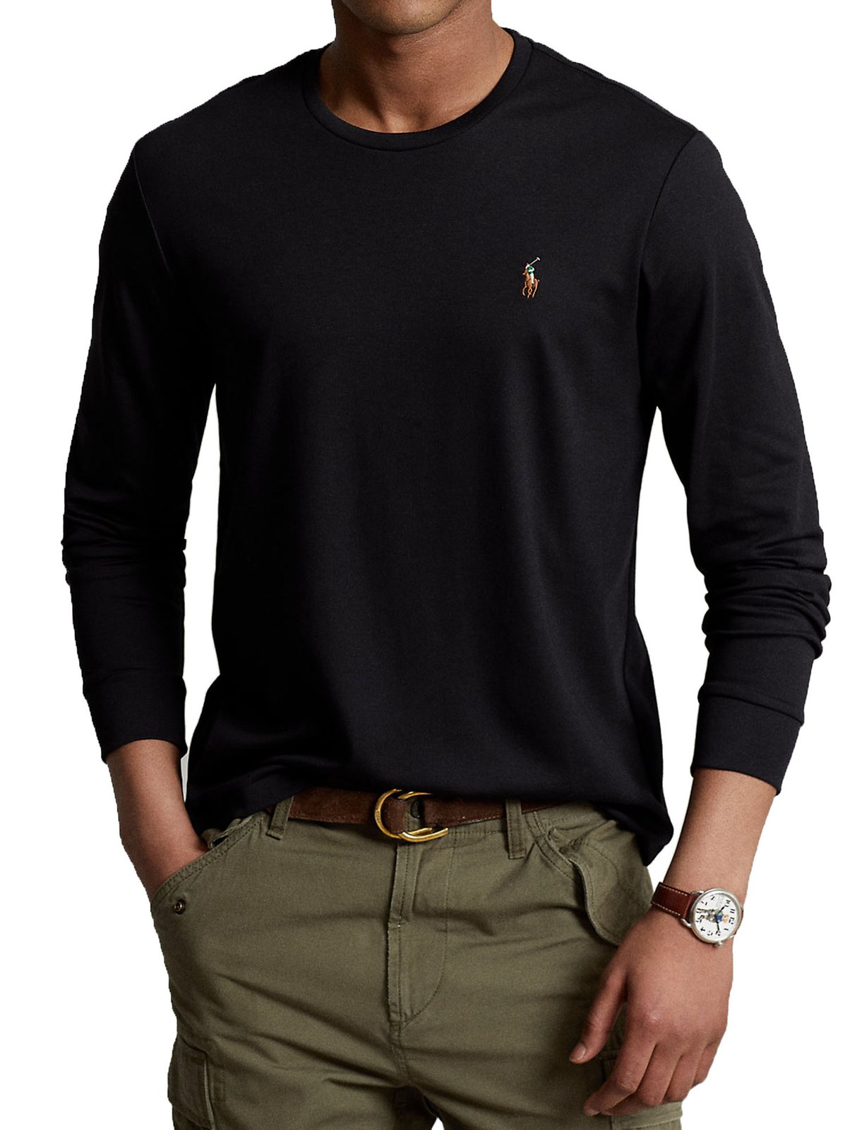 Polo Ralph Lauren Logo Embroidered Long-Sleeved Top