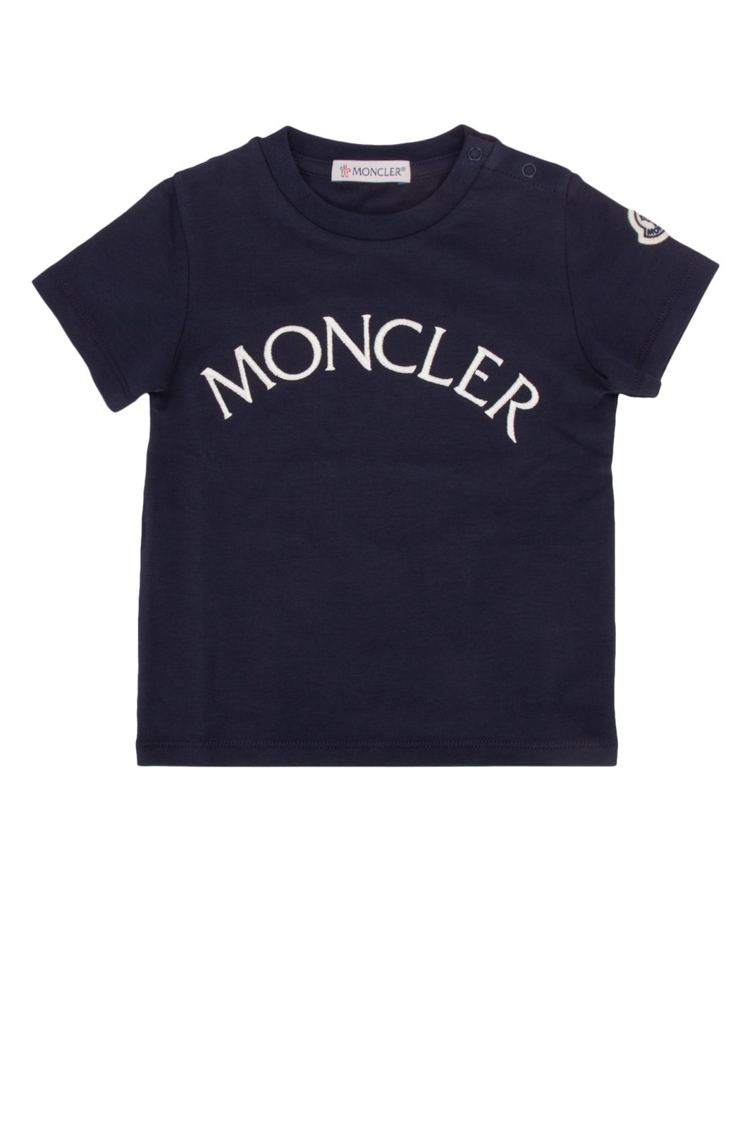Moncler Enfant Logo Embroidered Crewneck T-Shirt