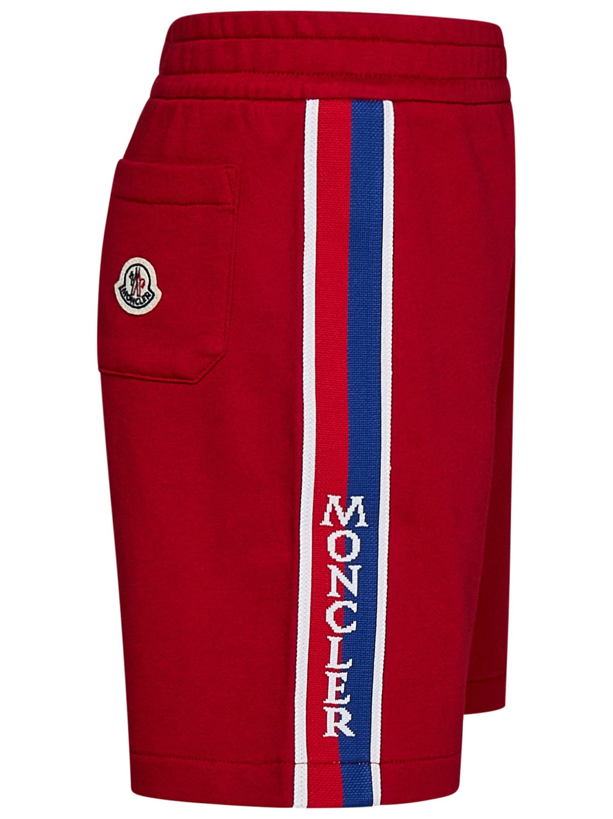 Moncler Enfant Logo Patch Stripe Detailed Shorts