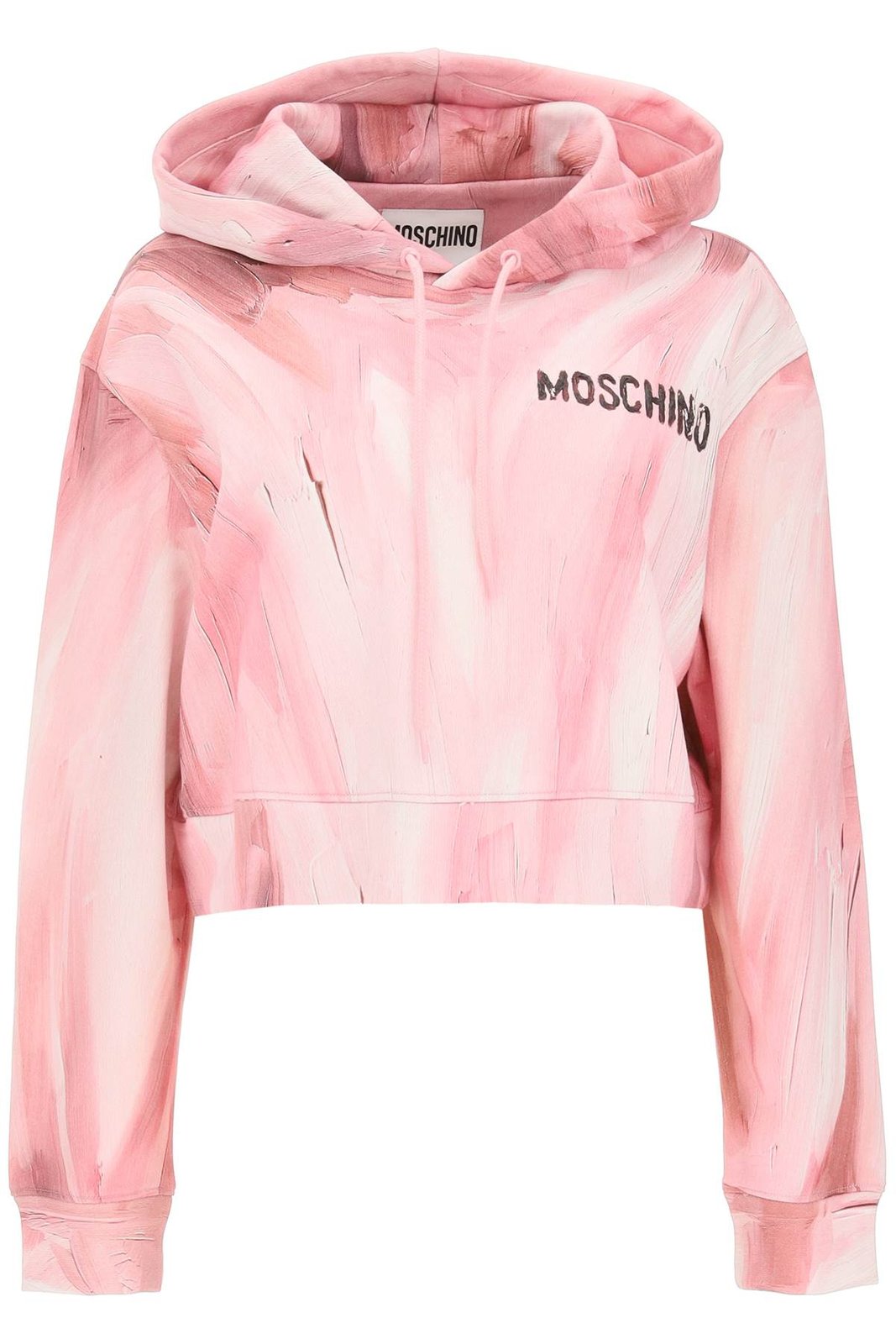 Moschino Drawstring Cropped Hoodie