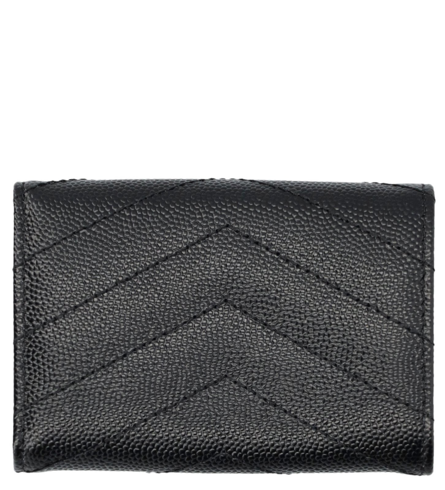 Saint Laurent Cassandre Logo Plaque Quilted Wallet
