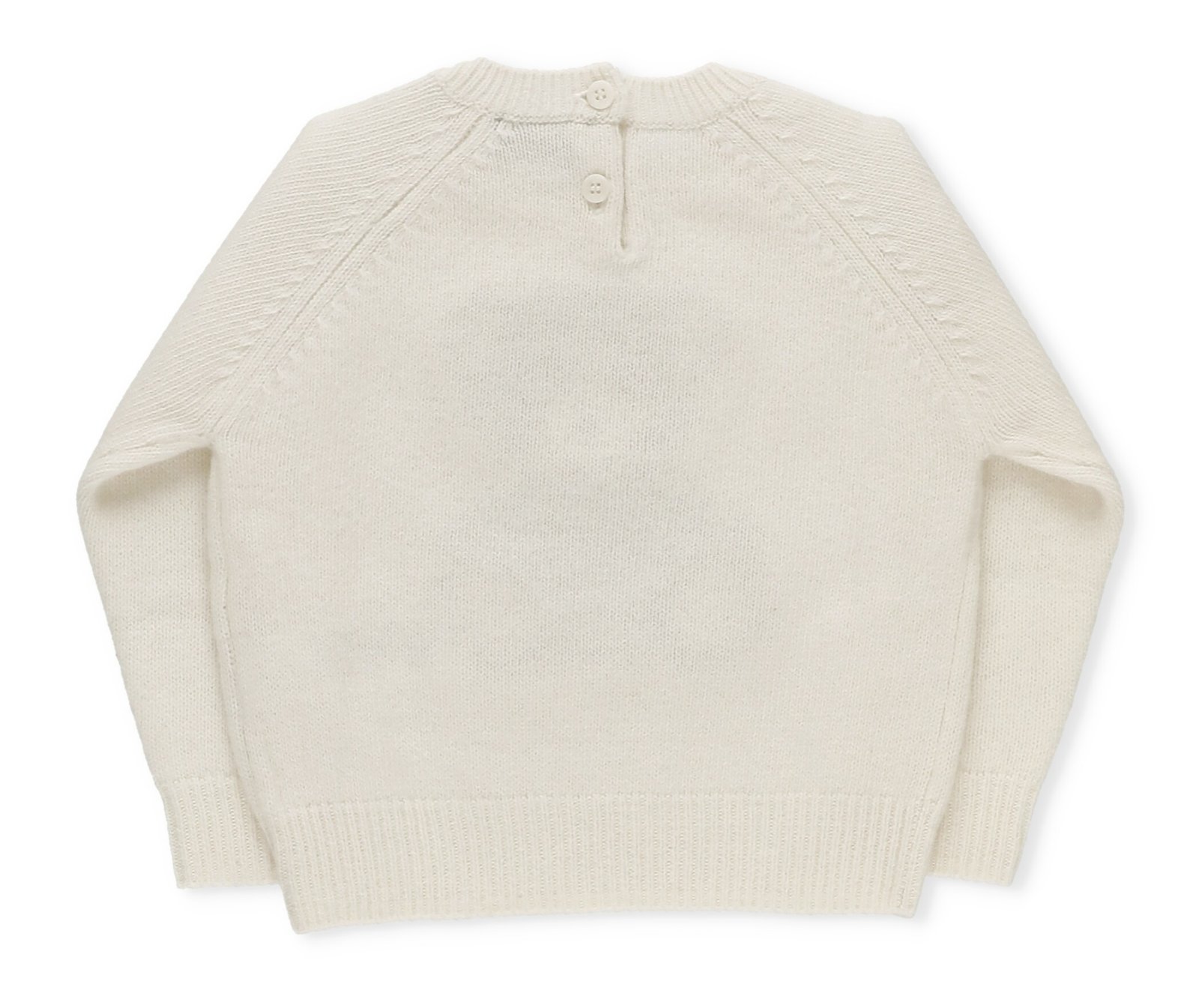 Il Gufo Bear Appliqué Crewneck Jumper