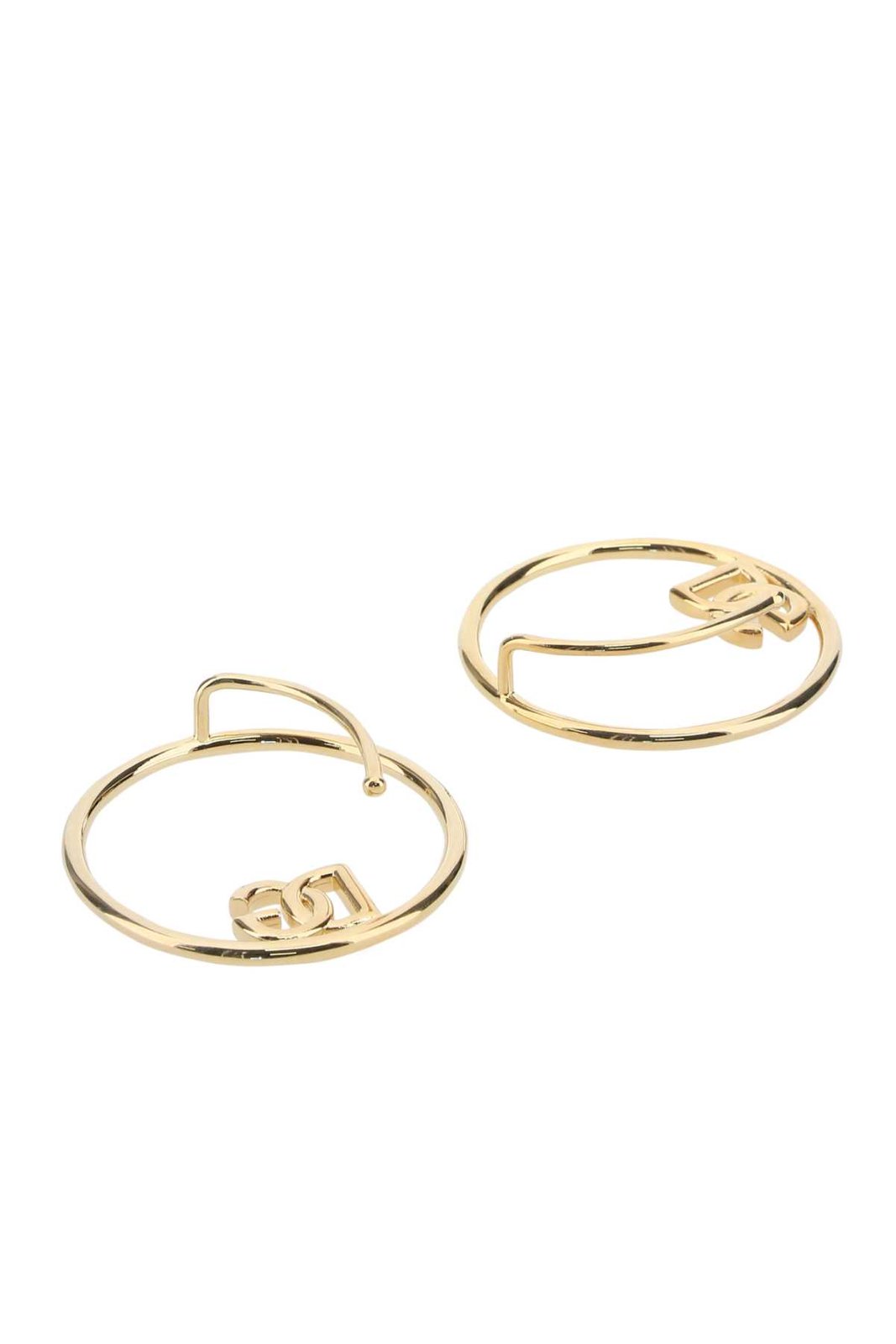 Dolce & Gabbana DG Logo Engraved Hoop Earrings
