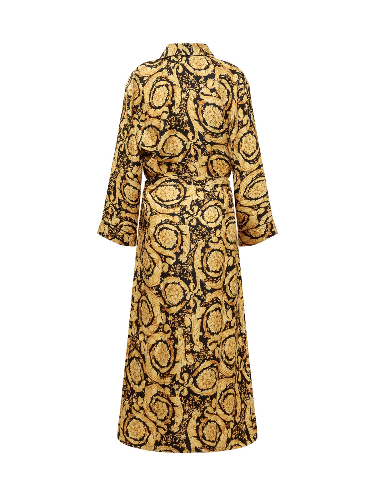 Versace Baroque Pattern Belted Pajama