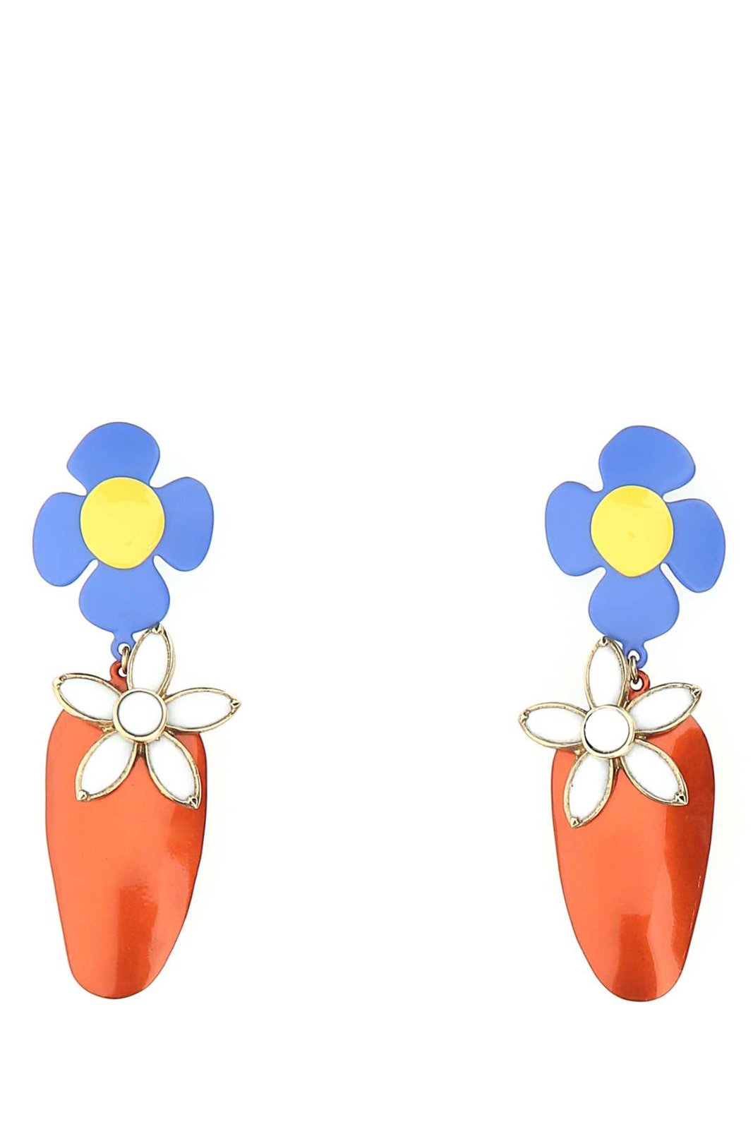 Saint Laurent Flower Strawberry Pendant Clip-On Earrings