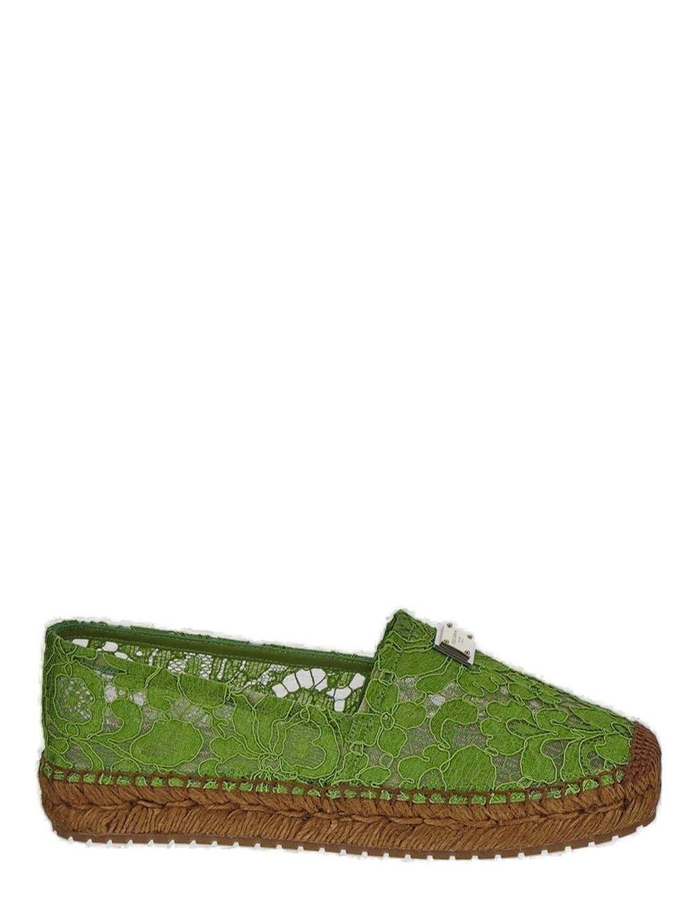 Dolce & Gabbana Logo Plaque Slip-On Espadrilles