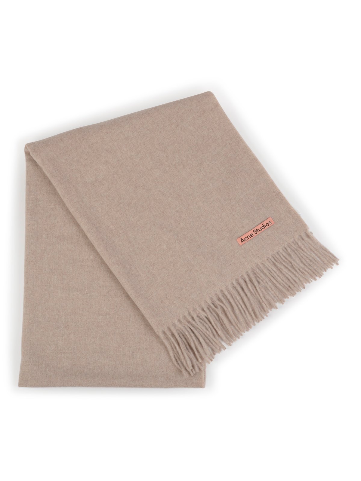 Acne Studios Logo Detailed Fringed-Edge Scarf