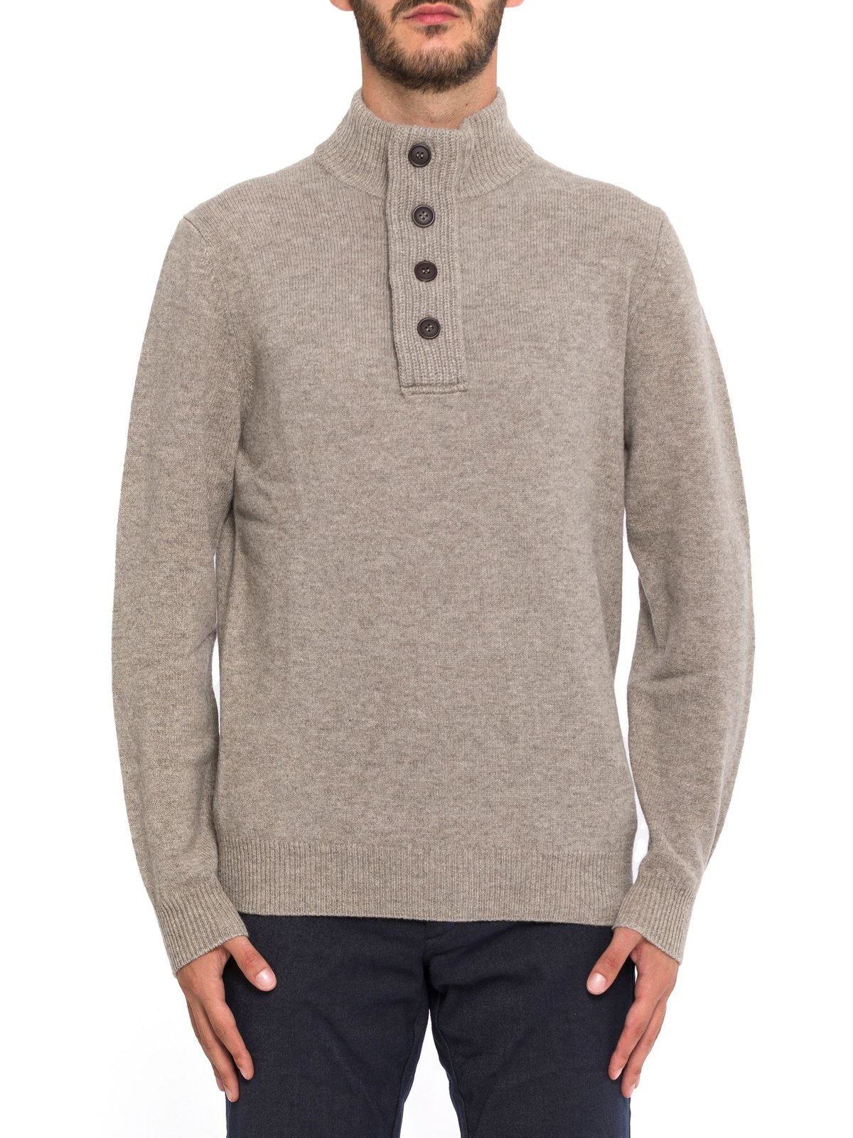 Barbour Buttoned High-Neck Knit Jumper 4 Barbour Buttoned High-Neck Knit Jumper