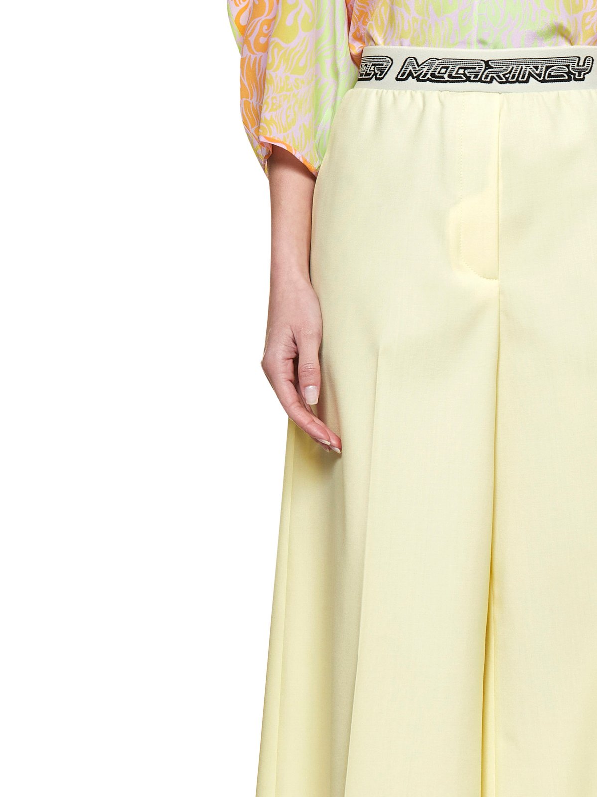 Stella McCartney Logo Tape Wide-Leg Trousers