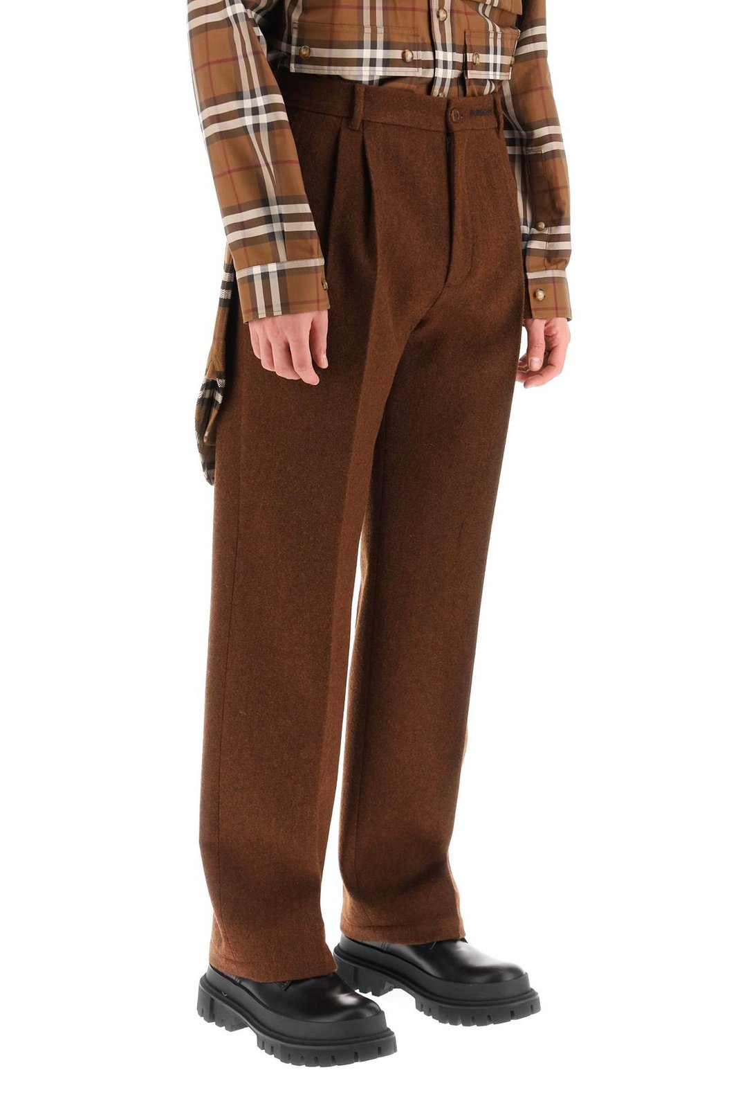 Burberry 標誌刺繡寬褲