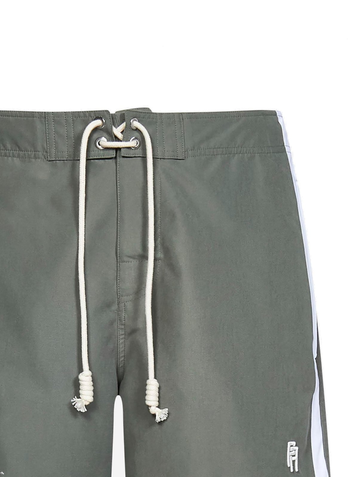 Palm Angels Logo Embroidered Drawstring Swim Shorts