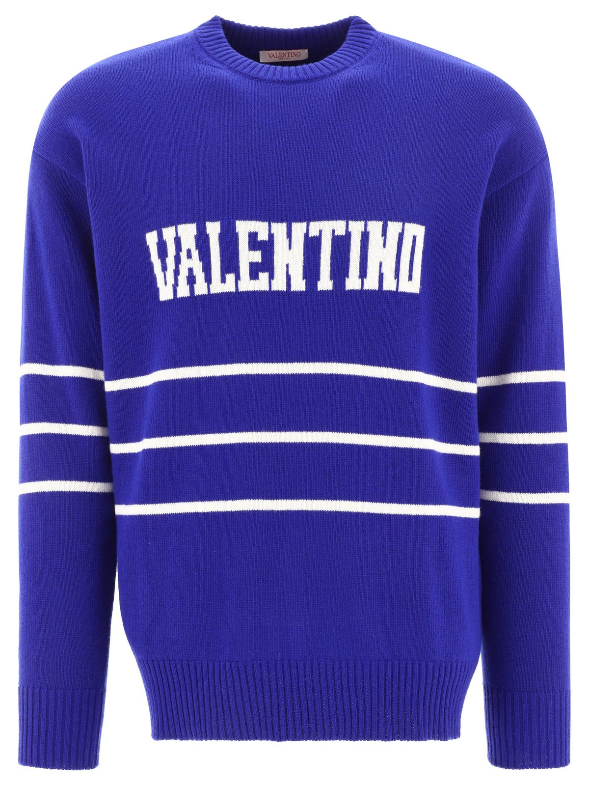 Valentino Logo Intarsia Long-Sleeved Jumper