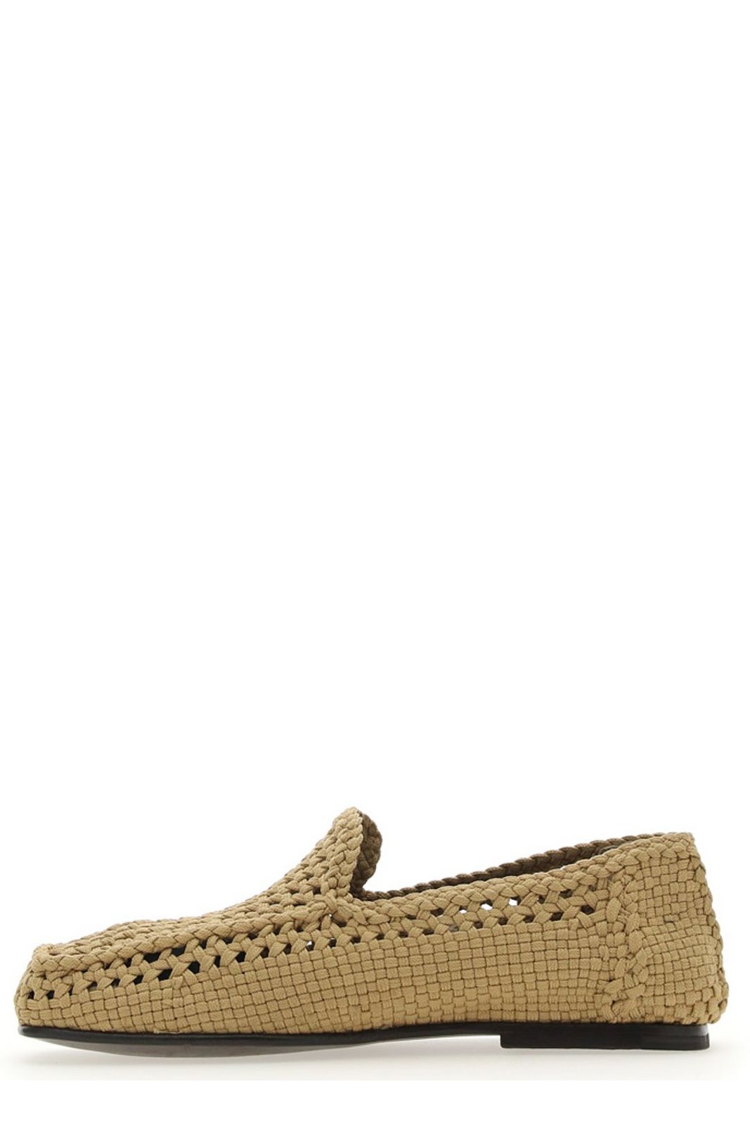 Dolce & Gabbana Woven Almond-Toe Slip-On Loafers