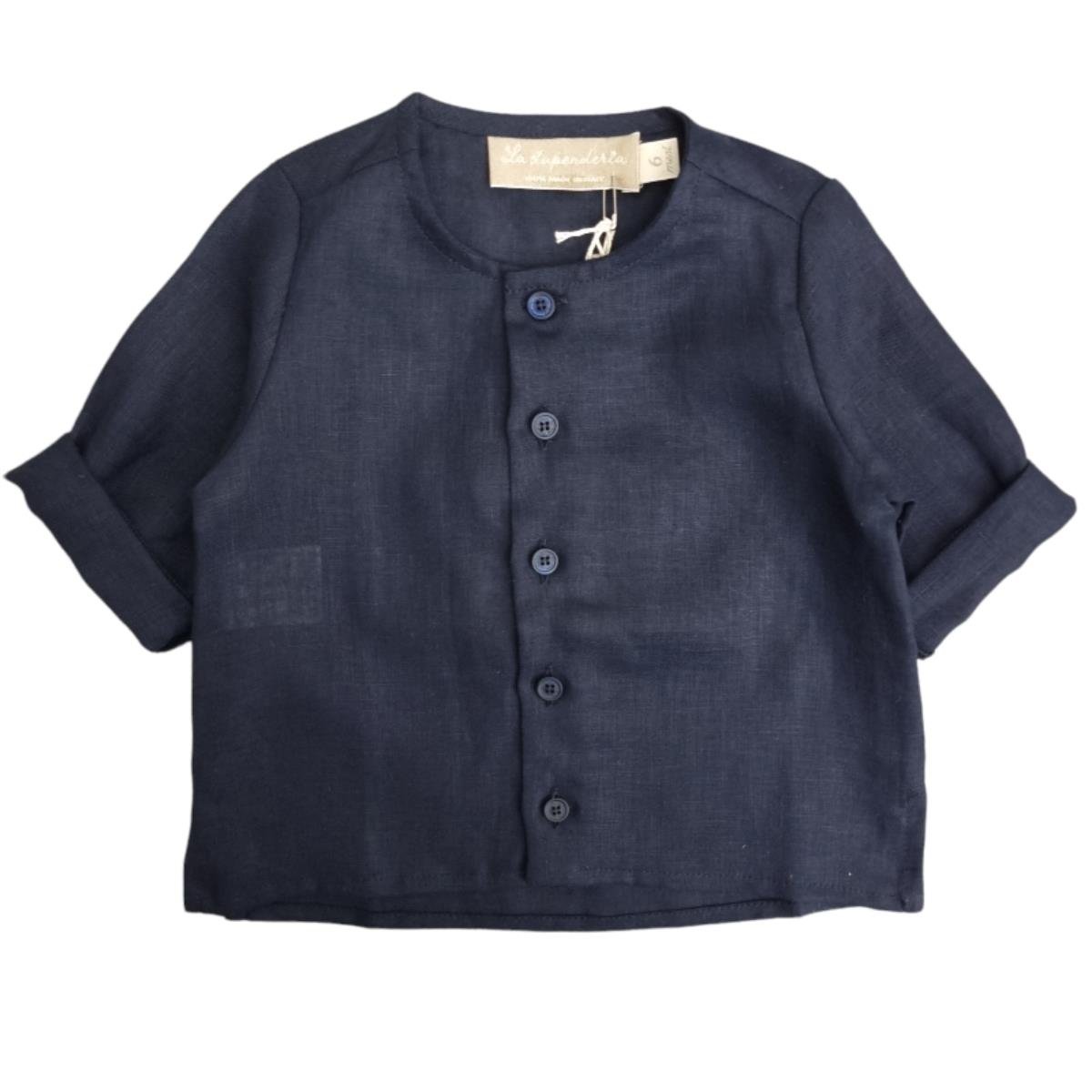 La Stupenderia Band Collar Buttoned Shirt