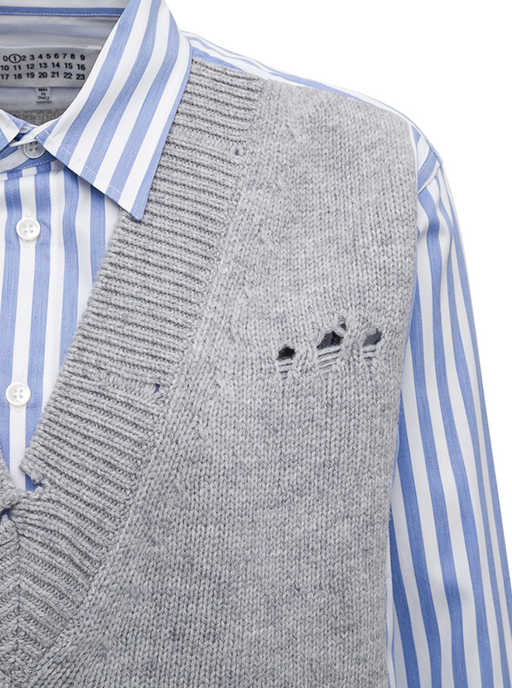 Maison Margiela Distressed Vest Layered Shirt