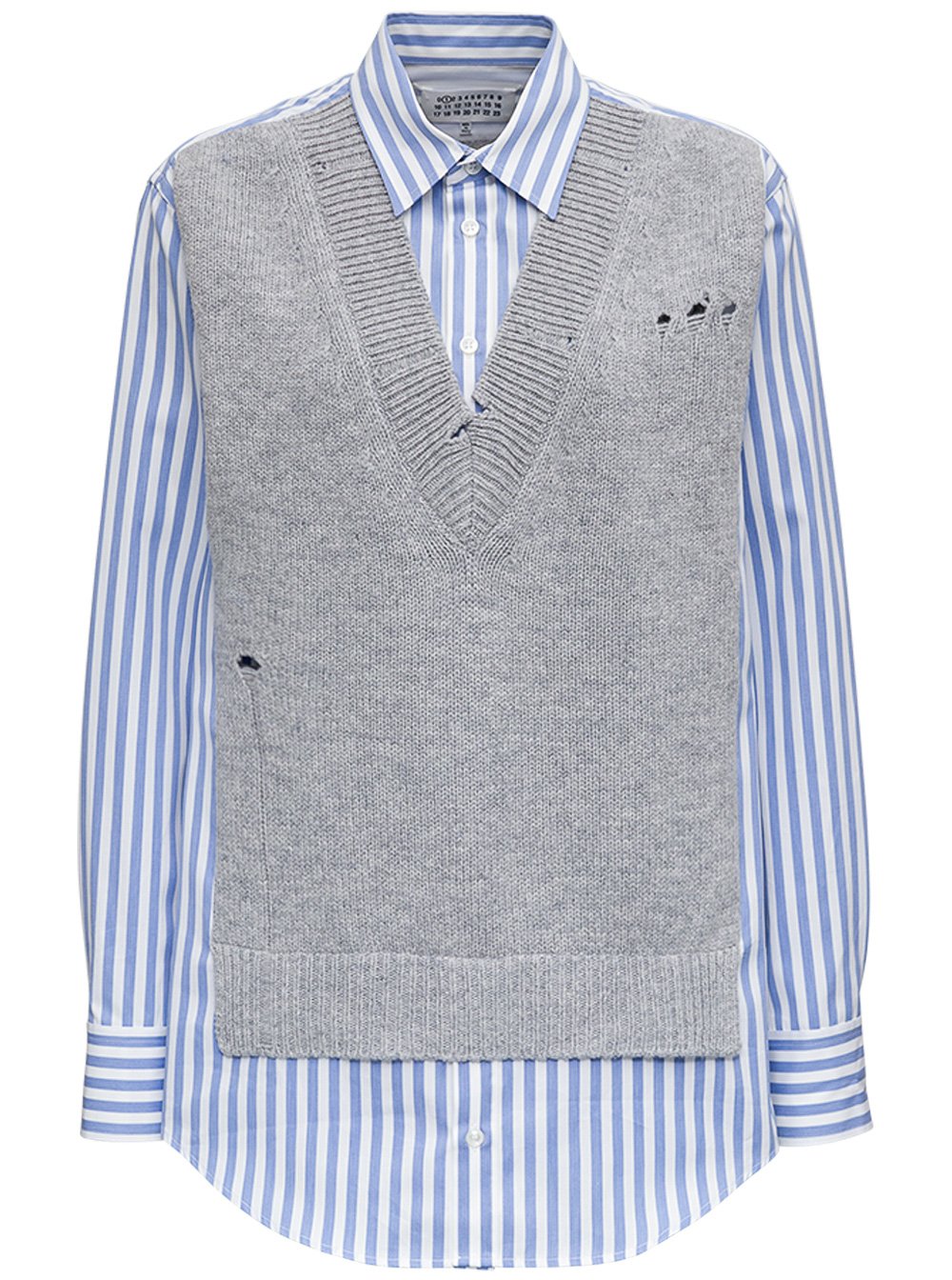 Maison Margiela Distressed Vest Layered Shirt