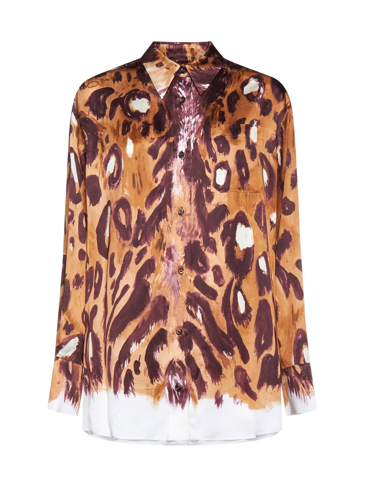 Marni Wild Bunch Printed Satin Long Shirt