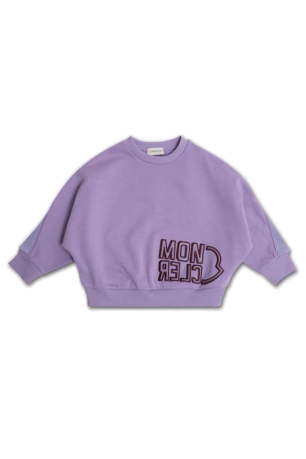 Moncler Enfant Logo Embroidered Crewneck Sweatshirt