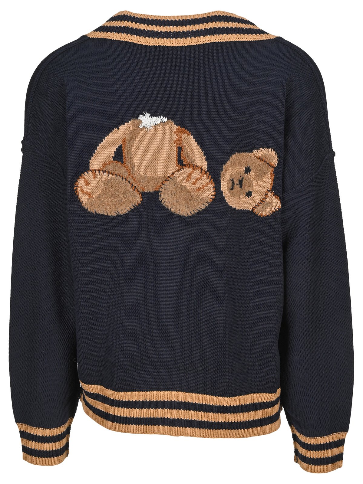 Palm Angels Bear Intarsia Knit Cardigan