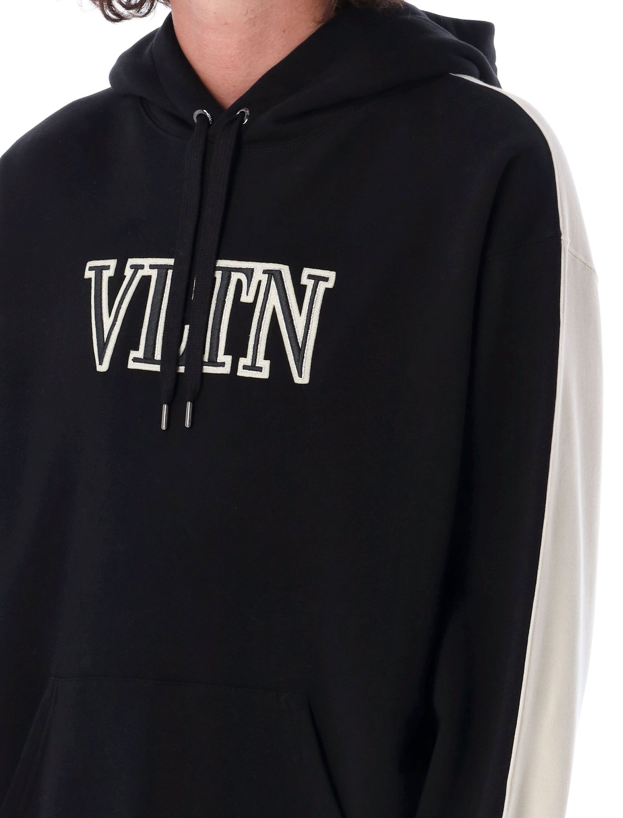 Valentino Logo Detailed Drawstring Hoodie