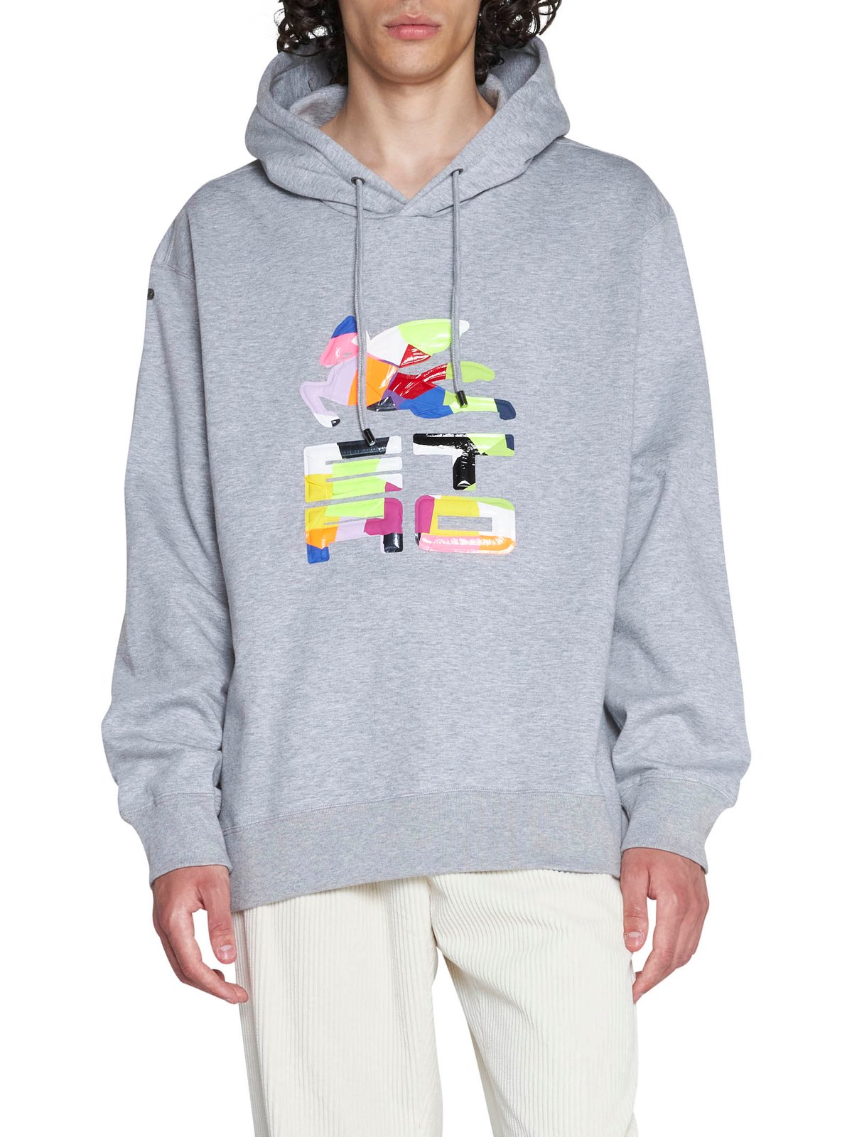 Etro Logo Printed Drawstring Hoodie