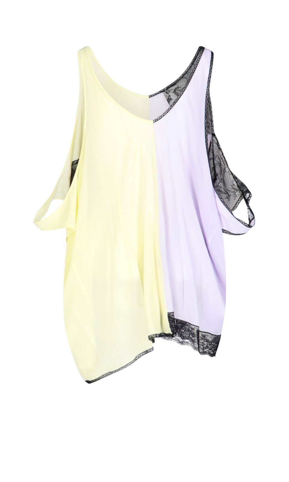 Maison Margiela Contrasting Panelled Draped Blouse