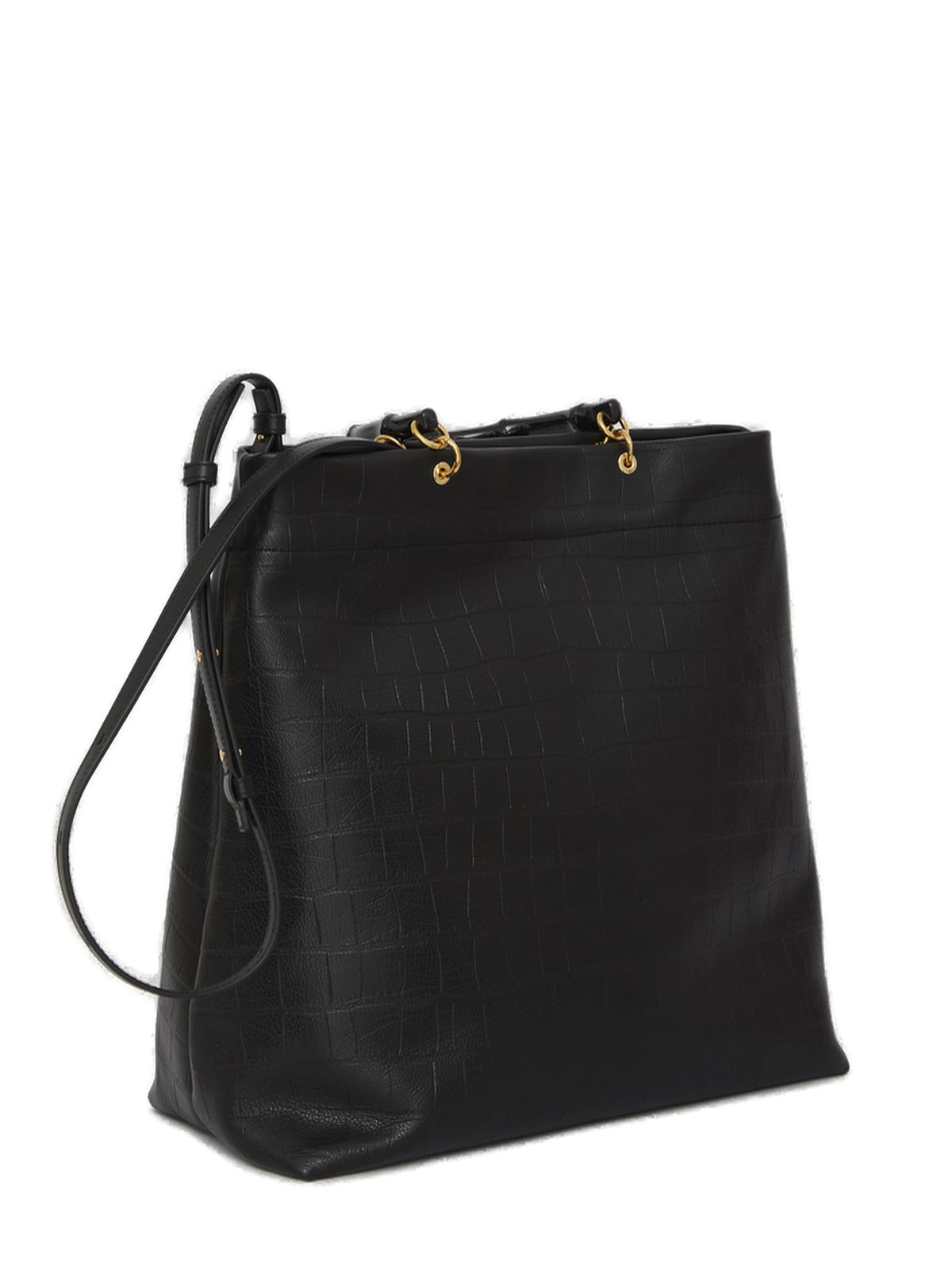 Jil Sander Embossed Bamboo Tote Bag