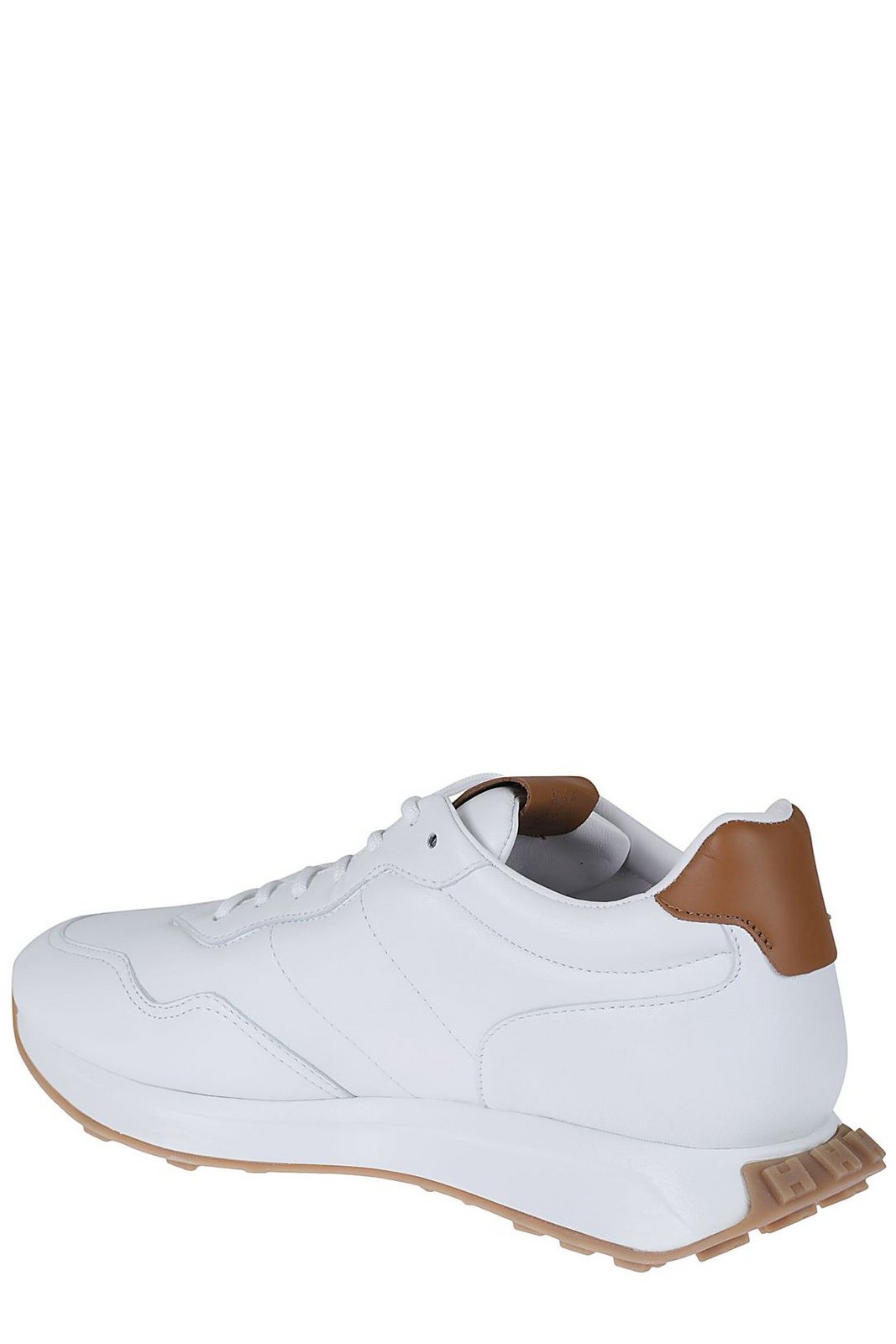 Hogan Round Toe Lace-Up Sneakers