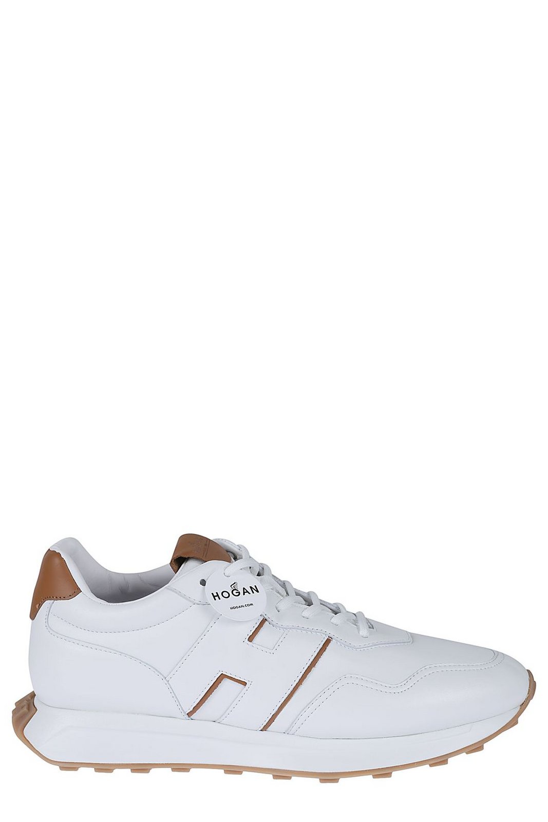 Hogan Round Toe Lace-Up Sneakers