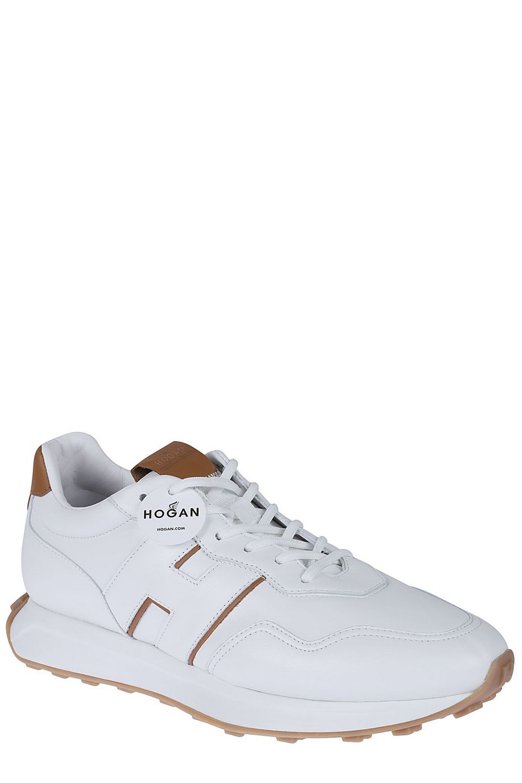 Hogan Round Toe Lace-Up Sneakers
