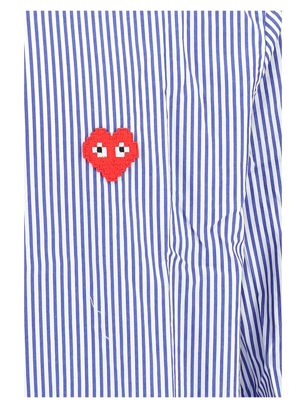 Comme des Garçons Play 標誌刺繡條紋襯衫