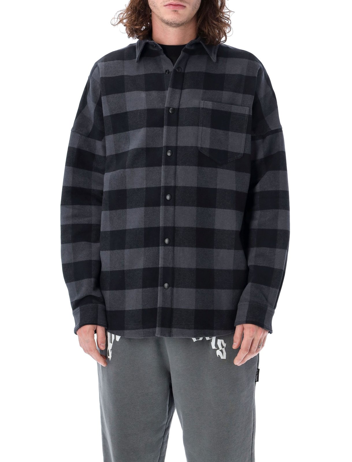 Palm Angels Checked Button-Up Shirt