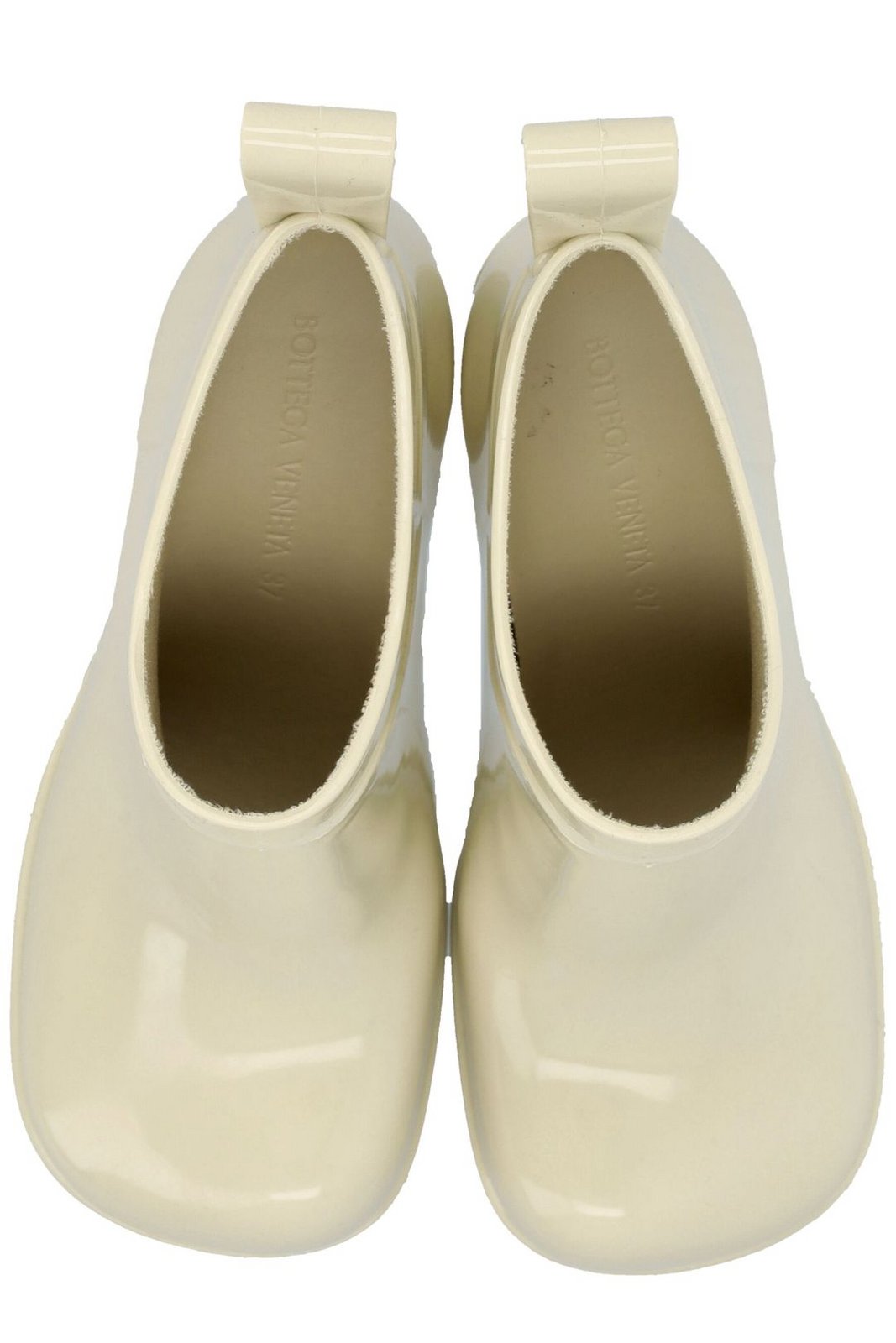 Bottega Veneta Shine Square Toe Ankle Rain Boots