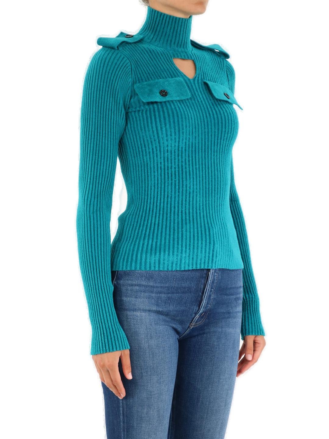 Bottega Veneta リブニット カットアウト ジャンパー 116 Bottega Veneta リブニット カットアウト ジャンパー