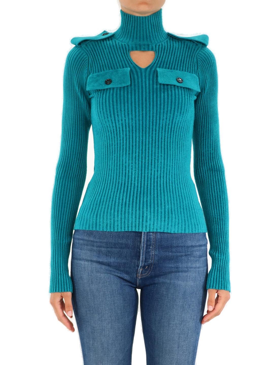 Bottega Veneta リブニット カットアウト ジャンパー 117 Bottega Veneta リブニット カットアウト ジャンパー