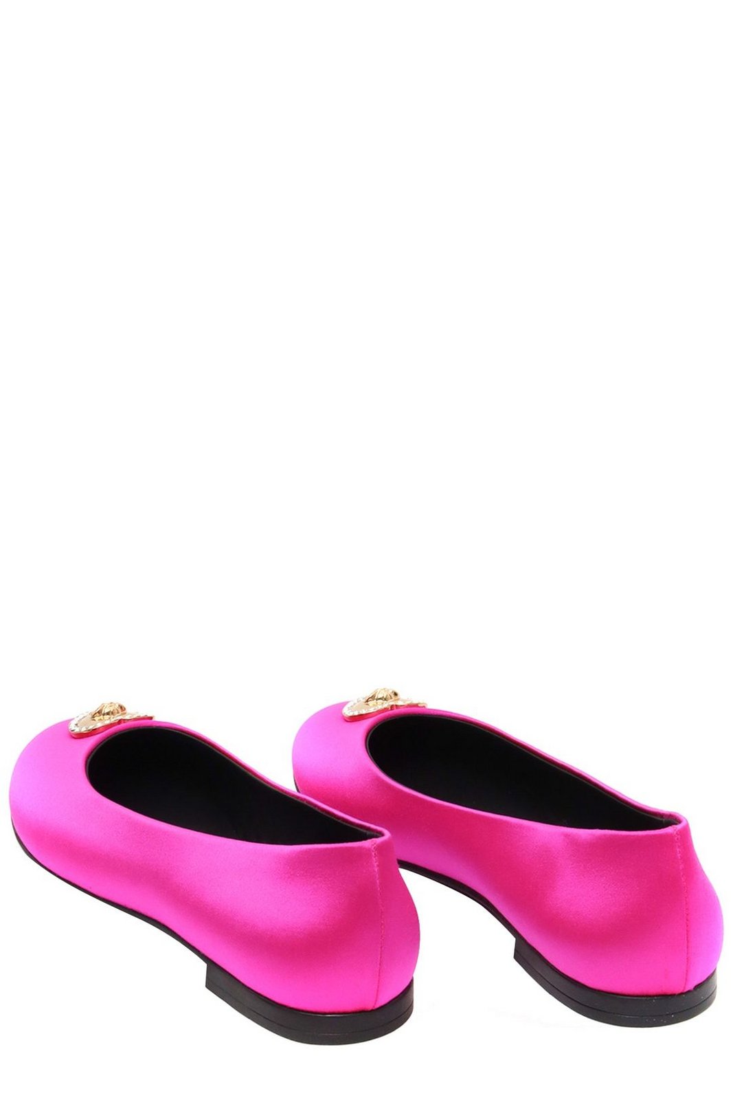 Versace キッズ メドゥーサ ヘッド プラーク バレリーナ シューズ