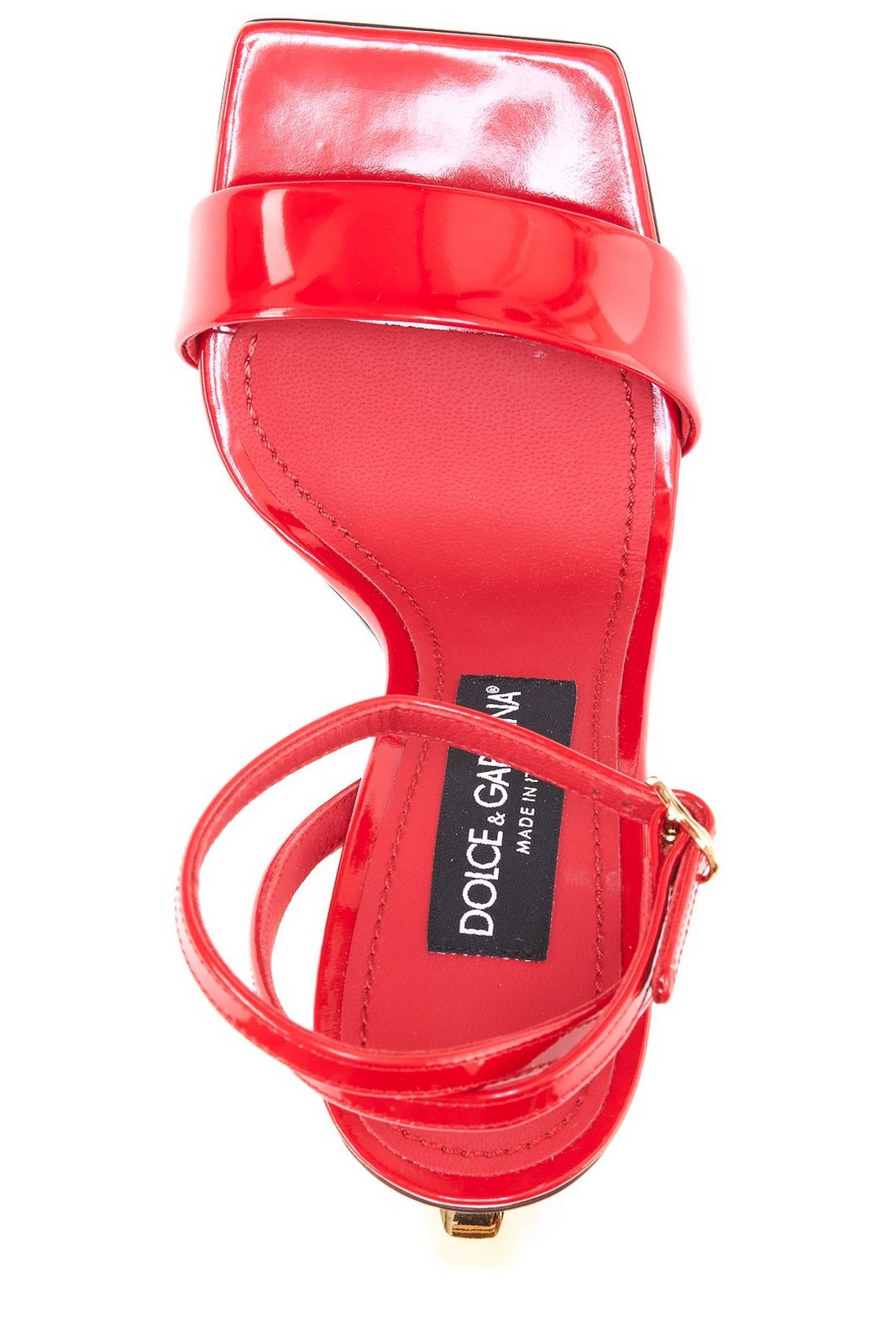 Dolce & Gabbana Keira DG Heel Square Toe Sandals