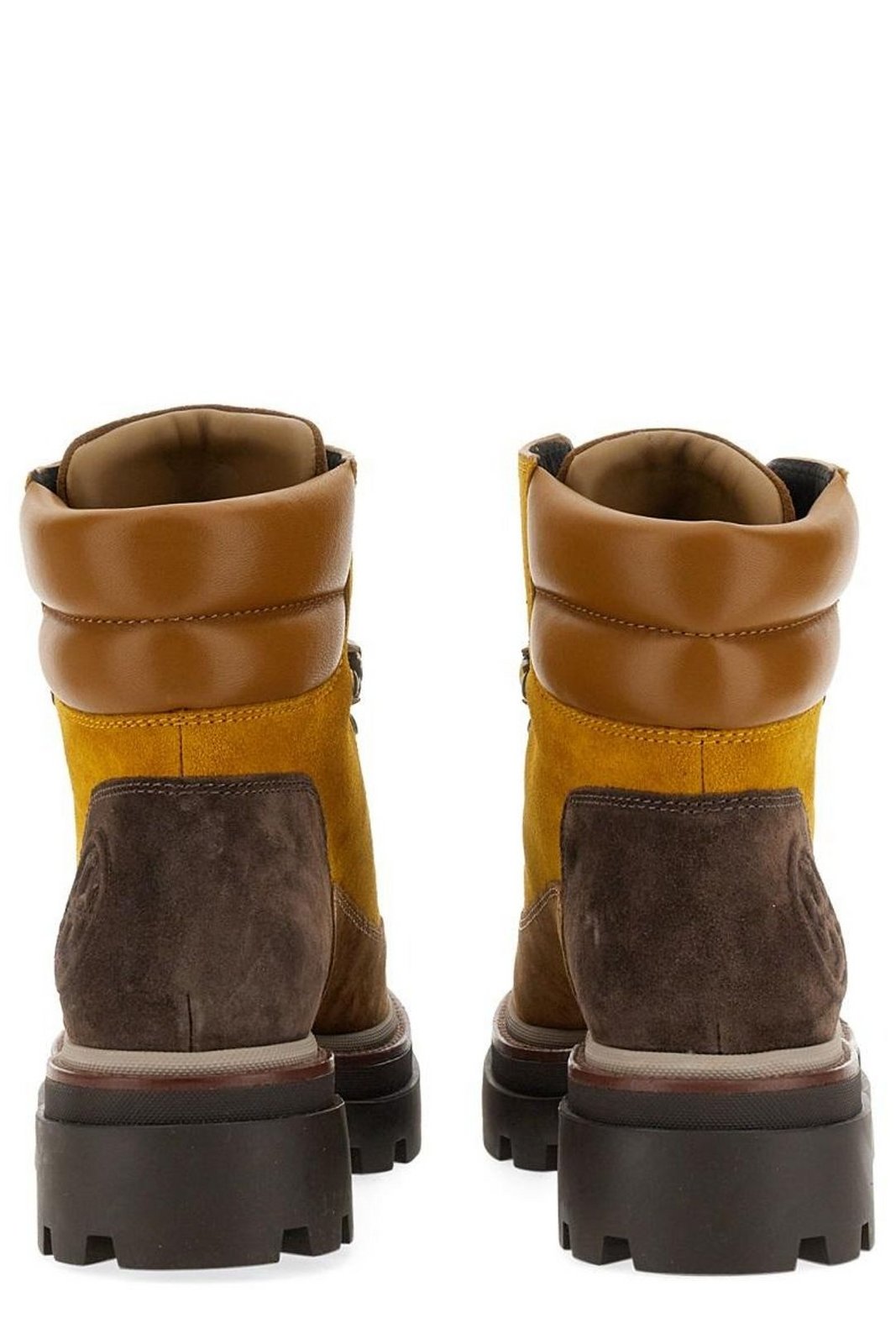 Tory Burch Logo Embossed Lace-Up Boots