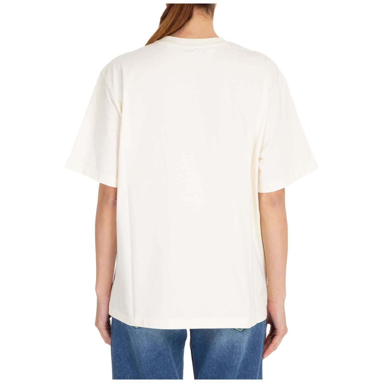 MSGM Logo Embroidered Crewneck T-Shirt