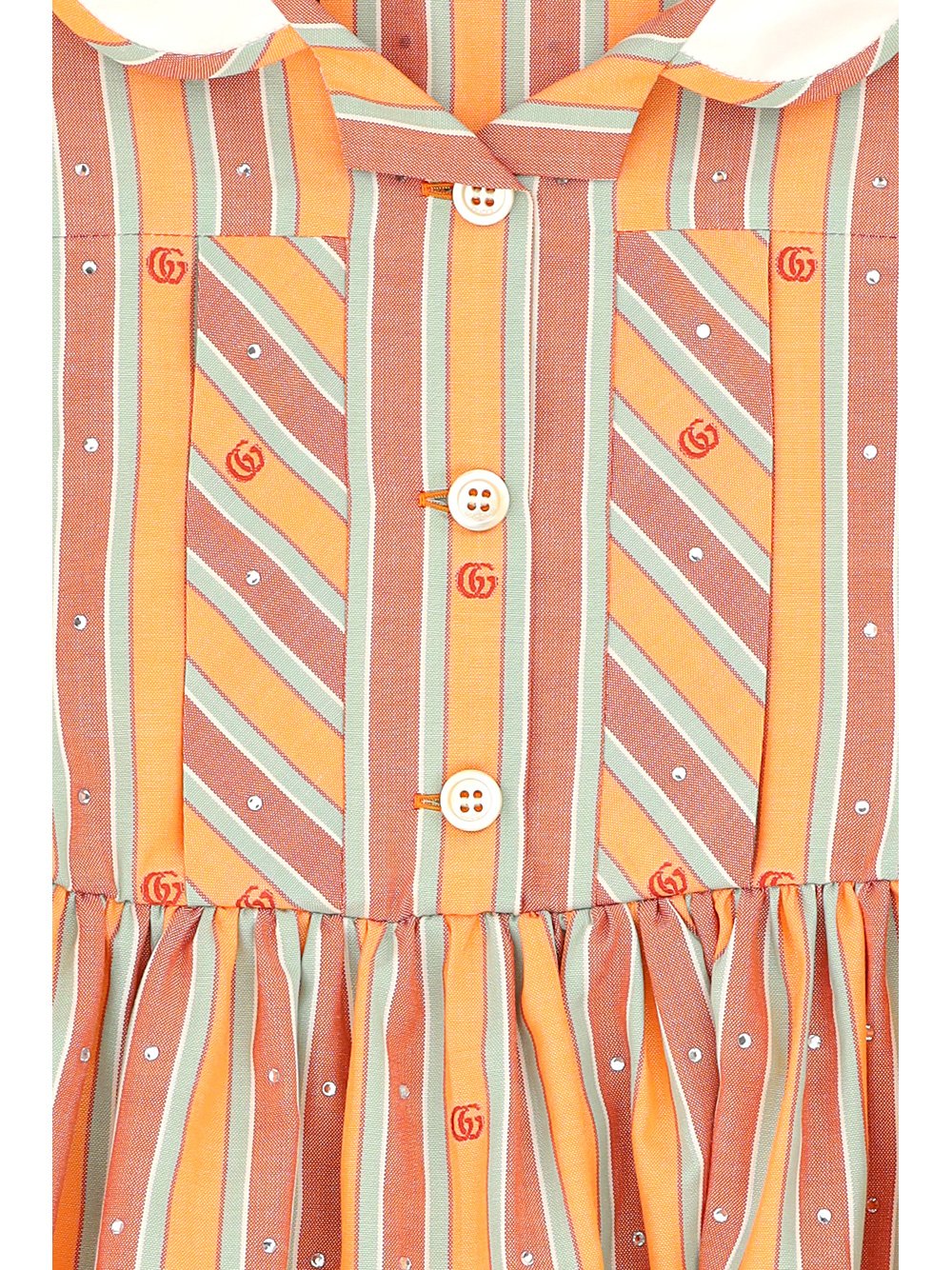 Gucci Kids Striped Oxford Dress