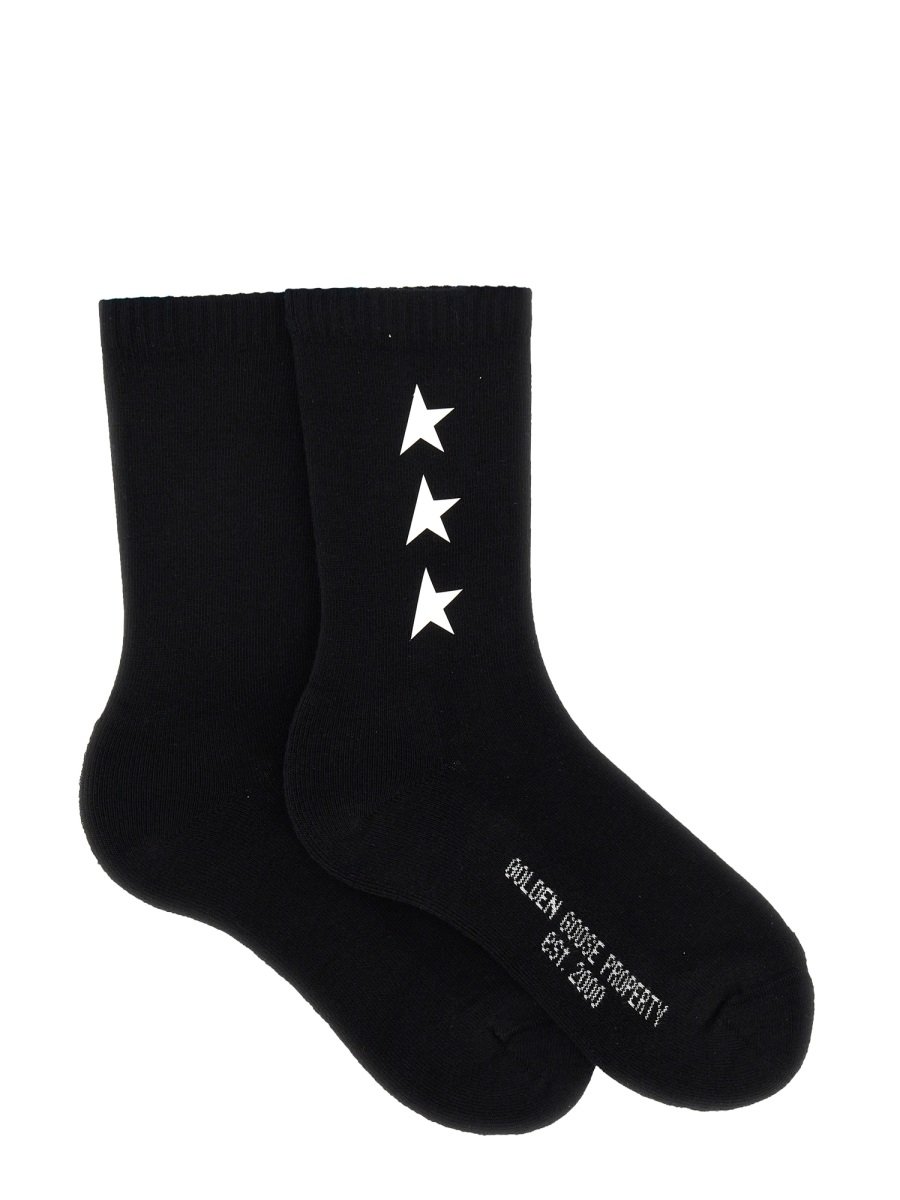 Golden Goose Deluxe Brand Star Print Crew Socks