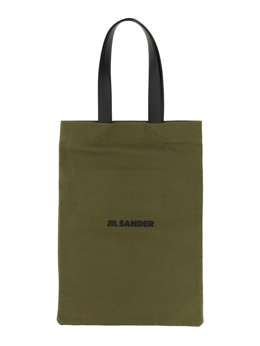 Jil Sander Logo Printed Tote Bag