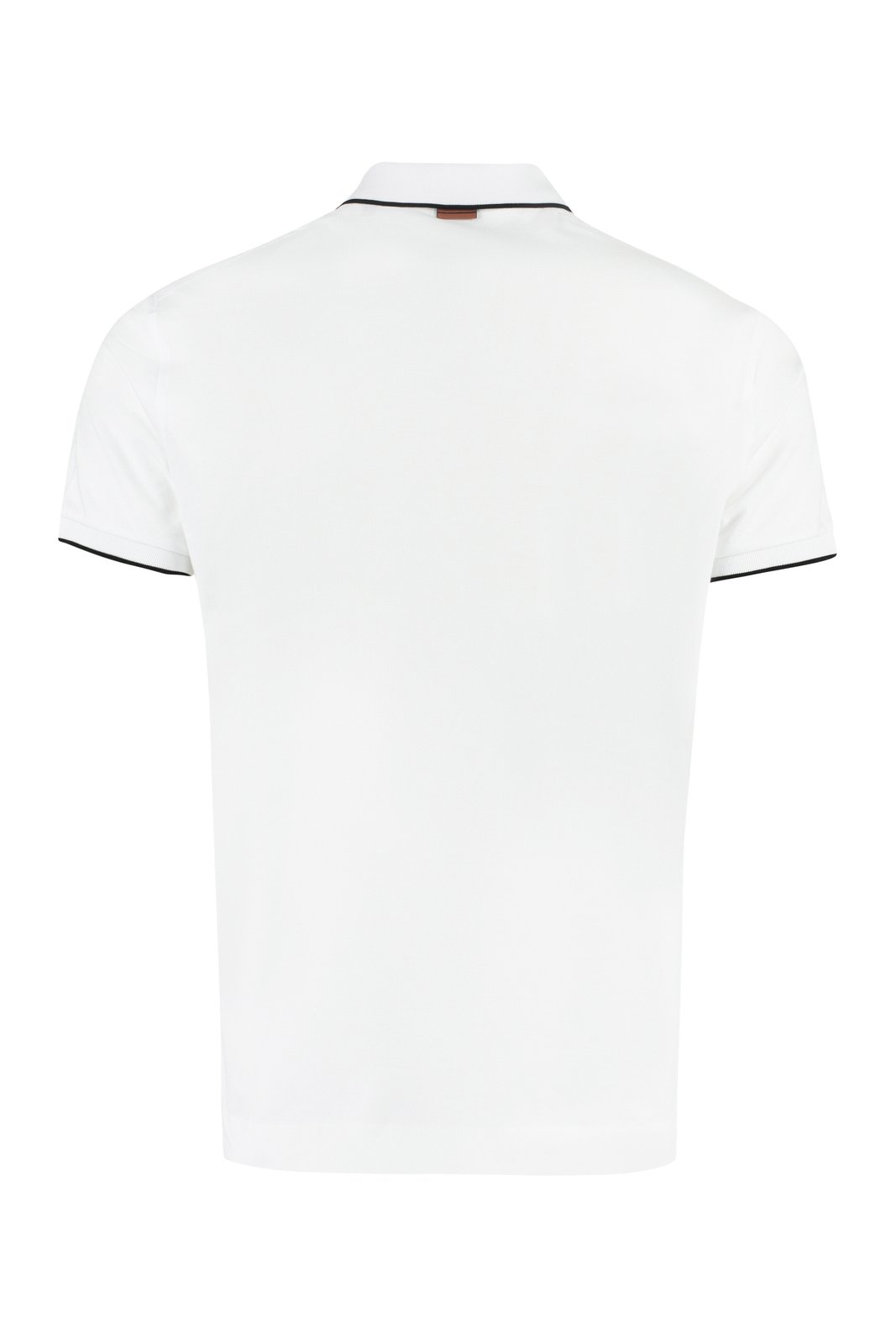 Zegna Logo Embroidered Polo Shirt
