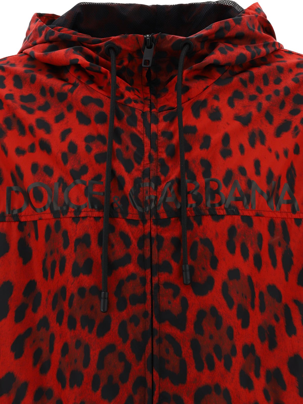 Dolce & Gabbana Leopard Printed Hooded Jacket