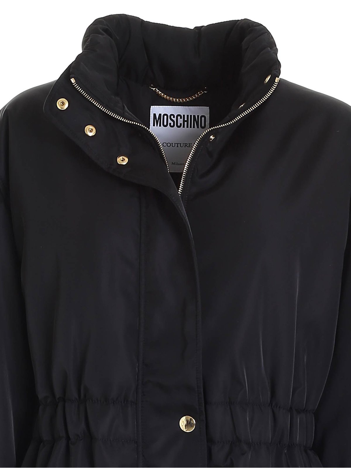 Moschino Logo Charms Elasticated-Waist Coat