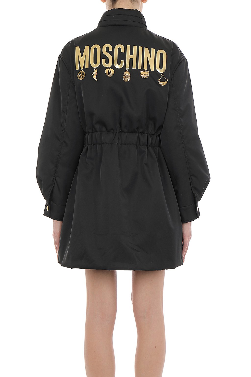 Moschino Logo Charms Elasticated-Waist Coat