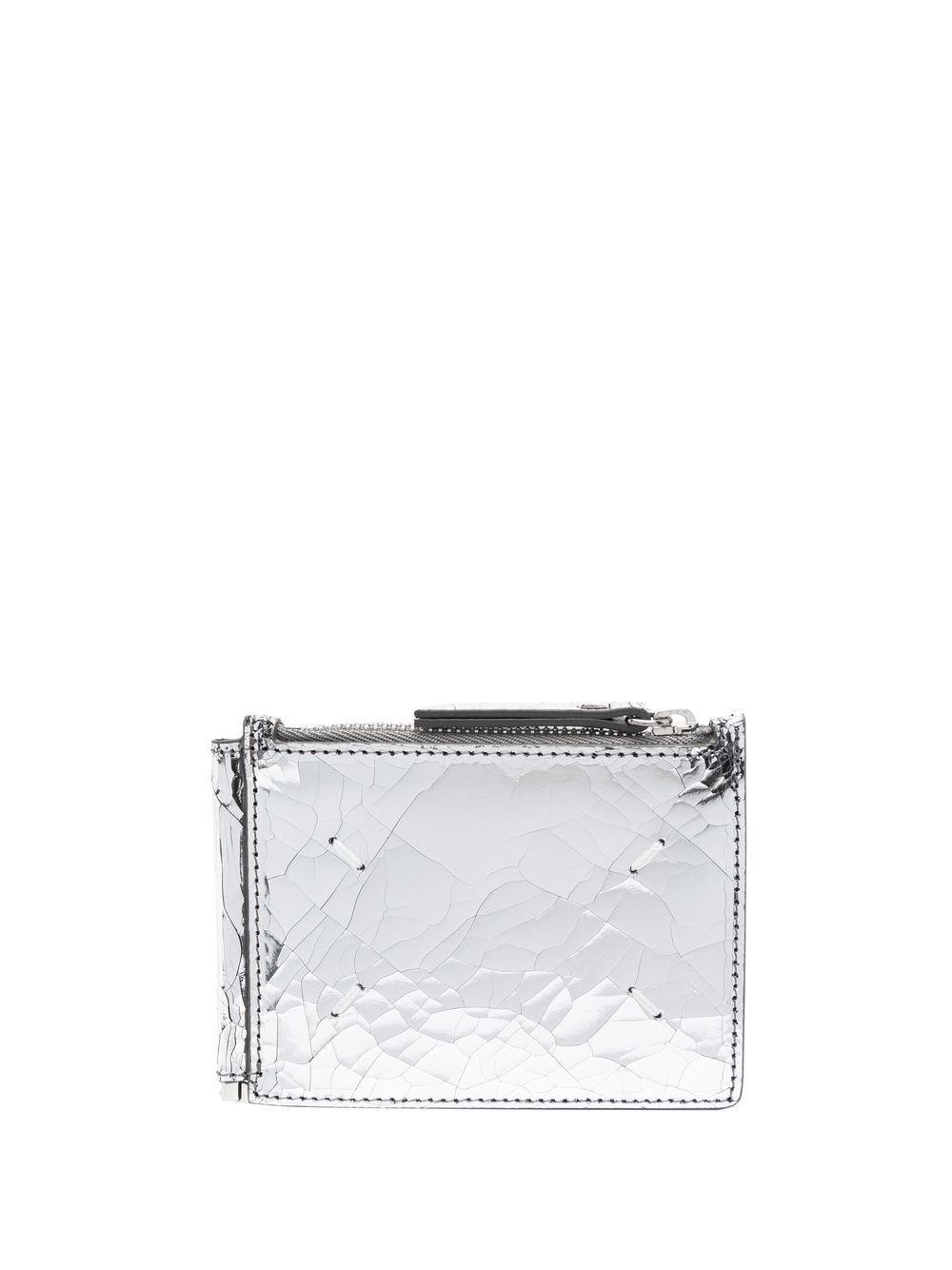 Maison Margiela Cracked-Effect Bi-Fold Wallet